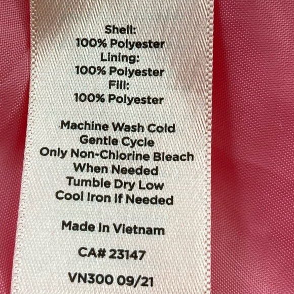 T by Talbots Lightweight Pink Diamond Quilted Puffer Vest Tulip Hem (Size 2X) - Picture 9 of 11